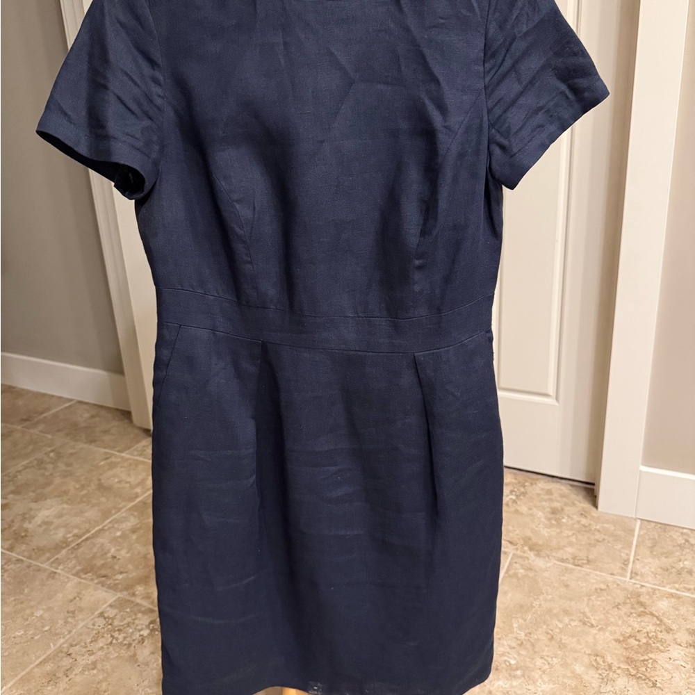 Brooks Brothers Dark Blue linen Mini Dress